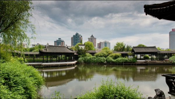 宁波日湖公园风景优美